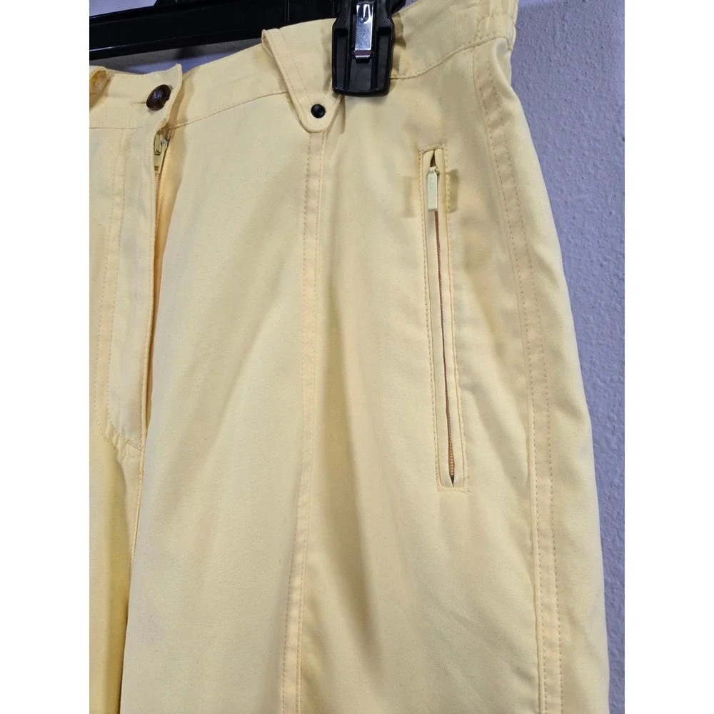 Jamie Sadock Golf Athletic High Rise Zip Pocket Bermuda Shorts Yellow Size 8 - Picture 3 of 9